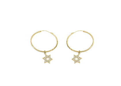 Gold Plated | Basket Hoop Earrings